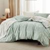 imageBedsure TwinTwin XL Comforter Set  Sage Green Bed Set 2 Pieces Cute Floral Bedding 1 Soft Reversible Botanical Flowers Comforter and 1 Pillow Sham01  Sage Green