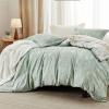 imageBedsure TwinTwin XL Comforter Set  Sage Green Bed Set 2 Pieces Cute Floral Bedding 1 Soft Reversible Botanical Flowers Comforter and 1 Pillow Sham01  Sage Green