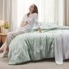 imageBedsure TwinTwin XL Comforter Set  Sage Green Bed Set 2 Pieces Cute Floral Bedding 1 Soft Reversible Botanical Flowers Comforter and 1 Pillow Sham01  Sage Green