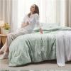 imageBedsure TwinTwin XL Comforter Set  Sage Green Bed Set 2 Pieces Cute Floral Bedding 1 Soft Reversible Botanical Flowers Comforter and 1 Pillow Sham01  Sage Green