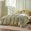 imageBedsure TwinTwin XL Comforter Set  Sage Green Bed Set 2 Pieces Cute Floral Bedding 1 Soft Reversible Botanical Flowers Comforter and 1 Pillow Sham02  Olive Green