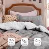 imageBedsure TwinTwin XL Comforter Set  Sage Green Bed Set 2 Pieces Cute Floral Bedding 1 Soft Reversible Botanical Flowers Comforter and 1 Pillow Sham04  Grey