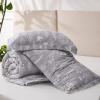 imageBedsure TwinTwin XL Comforter Set  Sage Green Bed Set 2 Pieces Cute Floral Bedding 1 Soft Reversible Botanical Flowers Comforter and 1 Pillow Sham04  Grey