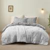 imageBedsure TwinTwin XL Comforter Set  Sage Green Bed Set 2 Pieces Cute Floral Bedding 1 Soft Reversible Botanical Flowers Comforter and 1 Pillow Sham04  Grey