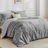 imageBedsure TwinTwin XL Comforter Set  Sage Green Bed Set 2 Pieces Cute Floral Bedding 1 Soft Reversible Botanical Flowers Comforter and 1 Pillow Sham04  Grey