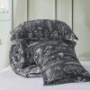 imageBedsure TwinTwin XL Comforter Set  Sage Green Bed Set 2 Pieces Cute Floral Bedding 1 Soft Reversible Botanical Flowers Comforter and 1 Pillow Sham05  Dark Grey