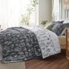 imageBedsure TwinTwin XL Comforter Set  Sage Green Bed Set 2 Pieces Cute Floral Bedding 1 Soft Reversible Botanical Flowers Comforter and 1 Pillow Sham05  Dark Grey