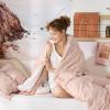 imageBedsure TwinTwin XL Comforter Set  Sage Green Bed Set 2 Pieces Cute Floral Bedding 1 Soft Reversible Botanical Flowers Comforter and 1 Pillow Sham07  Dusty Rose