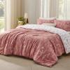 imageBedsure TwinTwin XL Comforter Set  Sage Green Bed Set 2 Pieces Cute Floral Bedding 1 Soft Reversible Botanical Flowers Comforter and 1 Pillow Sham08  Grayish Pink