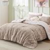 imageBedsure TwinTwin XL Comforter Set  Sage Green Bed Set 2 Pieces Cute Floral Bedding 1 Soft Reversible Botanical Flowers Comforter and 1 Pillow Sham09  Light Taupe