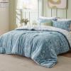 imageBedsure TwinTwin XL Comforter Set  Sage Green Bed Set 2 Pieces Cute Floral Bedding 1 Soft Reversible Botanical Flowers Comforter and 1 Pillow Sham11  Mineral Blue