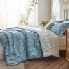 imageBedsure TwinTwin XL Comforter Set  Sage Green Bed Set 2 Pieces Cute Floral Bedding 1 Soft Reversible Botanical Flowers Comforter and 1 Pillow Sham11  Mineral Blue