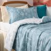 imageBedsure TwinTwin XL Comforter Set  Sage Green Bed Set 2 Pieces Cute Floral Bedding 1 Soft Reversible Botanical Flowers Comforter and 1 Pillow Sham11  Mineral Blue