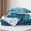imageBedsure TwinTwin XL Comforter Set  Sage Green Bed Set 2 Pieces Cute Floral Bedding 1 Soft Reversible Botanical Flowers Comforter and 1 Pillow Sham12  Teal Blue