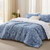 imageBedsure TwinTwin XL Comforter Set  Sage Green Bed Set 2 Pieces Cute Floral Bedding 1 Soft Reversible Botanical Flowers Comforter and 1 Pillow Sham13  Infinity Blue