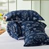 imageBedsure TwinTwin XL Comforter Set  Sage Green Bed Set 2 Pieces Cute Floral Bedding 1 Soft Reversible Botanical Flowers Comforter and 1 Pillow Sham14  Navy