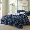 imageBedsure TwinTwin XL Comforter Set  Sage Green Bed Set 2 Pieces Cute Floral Bedding 1 Soft Reversible Botanical Flowers Comforter and 1 Pillow Sham14  Navy