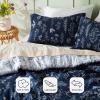 imageBedsure TwinTwin XL Comforter Set  Sage Green Bed Set 2 Pieces Cute Floral Bedding 1 Soft Reversible Botanical Flowers Comforter and 1 Pillow Sham14  Navy