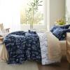imageBedsure TwinTwin XL Comforter Set  Sage Green Bed Set 2 Pieces Cute Floral Bedding 1 Soft Reversible Botanical Flowers Comforter and 1 Pillow Sham14  Navy