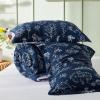imageBedsure TwinTwin XL Comforter Set  Sage Green Bed Set 2 Pieces Cute Floral Bedding 1 Soft Reversible Botanical Flowers Comforter and 1 Pillow Sham14  Navy