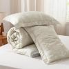 imageBedsure TwinTwin XL Comforter Set  Sage Green Bed Set 2 Pieces Cute Floral Bedding 1 Soft Reversible Botanical Flowers Comforter and 1 Pillow Sham17  Linen
