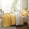 imageBedsure TwinTwin XL Comforter Set  Sage Green Bed Set 2 Pieces Cute Floral Bedding 1 Soft Reversible Botanical Flowers Comforter and 1 Pillow Sham18  Yellow