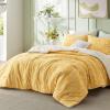 imageBedsure TwinTwin XL Comforter Set  Sage Green Bed Set 2 Pieces Cute Floral Bedding 1 Soft Reversible Botanical Flowers Comforter and 1 Pillow Sham18  Yellow