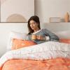imageBedsure TwinTwin XL Comforter Set  Sage Green Bed Set 2 Pieces Cute Floral Bedding 1 Soft Reversible Botanical Flowers Comforter and 1 Pillow Sham19  Coral Orange