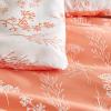 imageBedsure TwinTwin XL Comforter Set  Sage Green Bed Set 2 Pieces Cute Floral Bedding 1 Soft Reversible Botanical Flowers Comforter and 1 Pillow Sham19  Coral Orange
