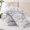 imageBedsure TwinTwin XL Comforter Set  Sage Green Bed Set 2 Pieces Cute Floral Bedding 1 Soft Reversible Botanical Flowers Comforter and 1 Pillow Sham21  Bright White