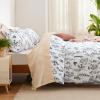 imageBedsure TwinTwin XL Comforter Set  Sage Green Bed Set 2 Pieces Cute Floral Bedding 1 Soft Reversible Botanical Flowers Comforter and 1 Pillow Sham21  Bright White