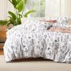imageBedsure TwinTwin XL Comforter Set  Sage Green Bed Set 2 Pieces Cute Floral Bedding 1 Soft Reversible Botanical Flowers Comforter and 1 Pillow Sham21  Bright White