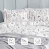 imageBedsure TwinTwin XL Comforter Set  Sage Green Bed Set 2 Pieces Cute Floral Bedding 1 Soft Reversible Botanical Flowers Comforter and 1 Pillow Sham21  Bright White