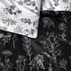 imageBedsure TwinTwin XL Comforter Set  Sage Green Bed Set 2 Pieces Cute Floral Bedding 1 Soft Reversible Botanical Flowers Comforter and 1 Pillow Sham22  Black