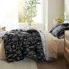 imageBedsure TwinTwin XL Comforter Set  Sage Green Bed Set 2 Pieces Cute Floral Bedding 1 Soft Reversible Botanical Flowers Comforter and 1 Pillow Sham22  Black