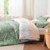 imageBedsure TwinTwin XL Comforter Set  Sage Green Bed Set 2 Pieces Cute Floral Bedding 1 Soft Reversible Botanical Flowers Comforter and 1 Pillow Sham24  Green