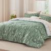 imageBedsure TwinTwin XL Comforter Set  Sage Green Bed Set 2 Pieces Cute Floral Bedding 1 Soft Reversible Botanical Flowers Comforter and 1 Pillow Sham24  Green
