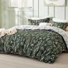 imageBedsure TwinTwin XL Comforter Set  Sage Green Bed Set 2 Pieces Cute Floral Bedding 1 Soft Reversible Botanical Flowers Comforter and 1 Pillow Sham25  Dark Olive Green