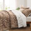 imageBedsure TwinTwin XL Comforter Set  Sage Green Bed Set 2 Pieces Cute Floral Bedding 1 Soft Reversible Botanical Flowers Comforter and 1 Pillow Sham27  Brown