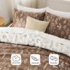 imageBedsure TwinTwin XL Comforter Set  Sage Green Bed Set 2 Pieces Cute Floral Bedding 1 Soft Reversible Botanical Flowers Comforter and 1 Pillow Sham27  Brown