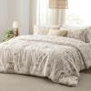 imageBedsure TwinTwin XL Comforter Set  Sage Green Bed Set 2 Pieces Cute Floral Bedding 1 Soft Reversible Botanical Flowers Comforter and 1 Pillow Sham28  Beige