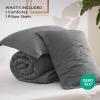 imageBedsure Waffle Comforter Set Queen Soft and Breathable Coconut White Bedding Comforter Set 3 Pieces 1 Waffle Weave Comforter 90quotx90quot and 2 Pillow Shams 20quotx26quot2quot03  Dark Grey