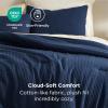 imageBedsure Waffle Comforter Set Queen Soft and Breathable Coconut White Bedding Comforter Set 3 Pieces 1 Waffle Weave Comforter 90quotx90quot and 2 Pillow Shams 20quotx26quot2quot07  Navy