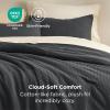 imageBedsure Waffle Comforter Set Queen Soft and Breathable Coconut White Bedding Comforter Set 3 Pieces 1 Waffle Weave Comforter 90quotx90quot and 2 Pillow Shams 20quotx26quot2quot09  Charcoal