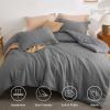 imageBedsure Waffle Comforter Set Queen Soft and Breathable Coconut White Bedding Comforter Set 3 Pieces 1 Waffle Weave Comforter 90quotx90quot and 2 Pillow Shams 20quotx26quot2quot03  Dark Grey