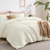 imageBedsure Waffle Comforter Set Queen Soft and Breathable Coconut White Bedding Comforter Set 3 Pieces 1 Waffle Weave Comforter 90quotx90quot and 2 Pillow Shams 20quotx26quot2quot01  Coconut White