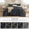 imageBedsure Waffle Comforter Set Queen Soft and Breathable Coconut White Bedding Comforter Set 3 Pieces 1 Waffle Weave Comforter 90quotx90quot and 2 Pillow Shams 20quotx26quot2quot09  Charcoal