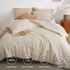 imageBedsure Waffle Comforter Set Queen Soft and Breathable Coconut White Bedding Comforter Set 3 Pieces 1 Waffle Weave Comforter 90quotx90quot and 2 Pillow Shams 20quotx26quot2quot02  Linen