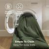 imageBedsure Waffle Comforter Set Queen Soft and Breathable Coconut White Bedding Comforter Set 3 Pieces 1 Waffle Weave Comforter 90quotx90quot and 2 Pillow Shams 20quotx26quot2quot04  Dark Green
