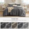 imageBedsure Waffle Comforter Set Queen Soft and Breathable Coconut White Bedding Comforter Set 3 Pieces 1 Waffle Weave Comforter 90quotx90quot and 2 Pillow Shams 20quotx26quot2quot03  Dark Grey